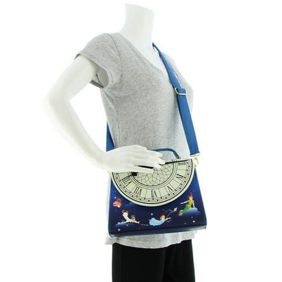 Loungefly Bags Peter Pan Clock Glow In The Dark Crossbody Bag By